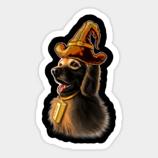 Golden Retriever Halloween Sticker